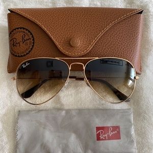 Ray Ban RB 3025 Aviator Large Metal Sunglasses Small - 55 mm